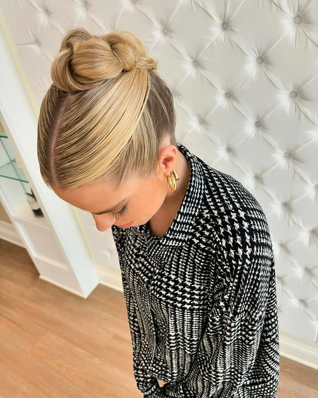Slicked back twisted braid updo Slicked-back-braided-updo