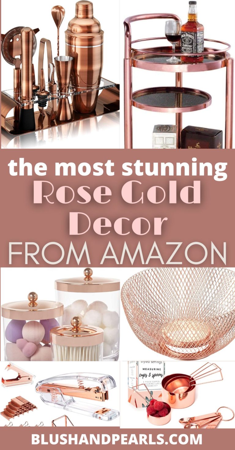 50+ Rose Gold Home Decor Accessories On Amazon