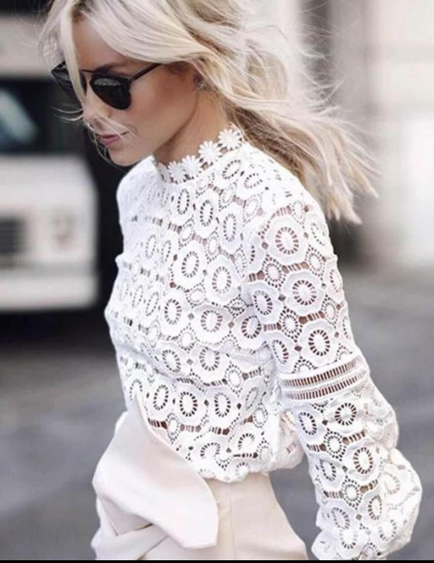 cream lace top outfit ideas