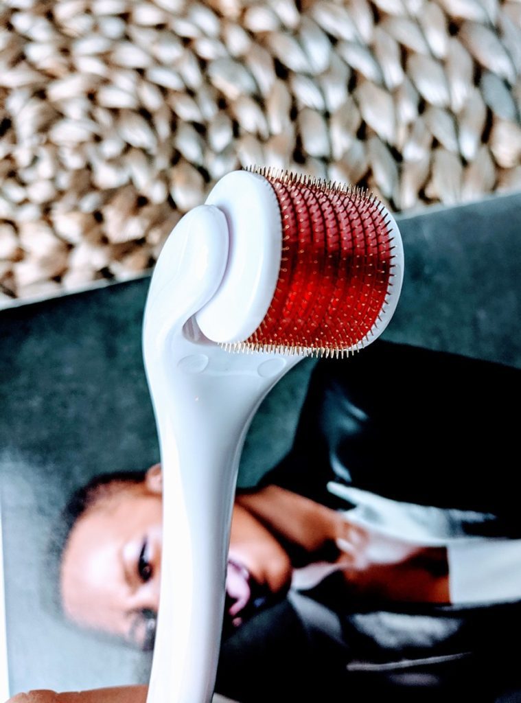 microneedling with a dermaroller