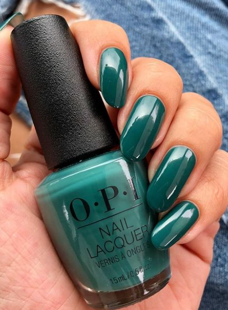 best oPI fall nail polish colors teal. fall manicure ideas.