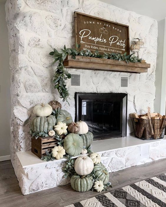 Fall Fireplace Mantel Decor Blush Pearls   Fall Fireplace Mantel Decor 