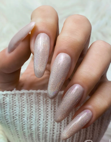 nude nails simple. nude nails trends almond. gel acrylic nude nails.glitter nude spring summer nails designs