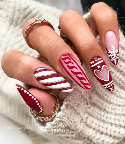 christmas nail design ideas red