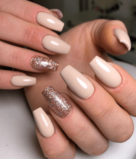 christmas rose gold nail color ideas