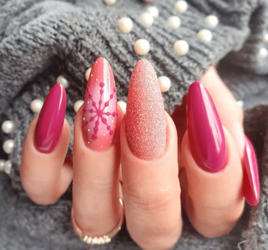 90 Christmas Nail Designs To Rock This Winter! - Blush &amp; Pearls