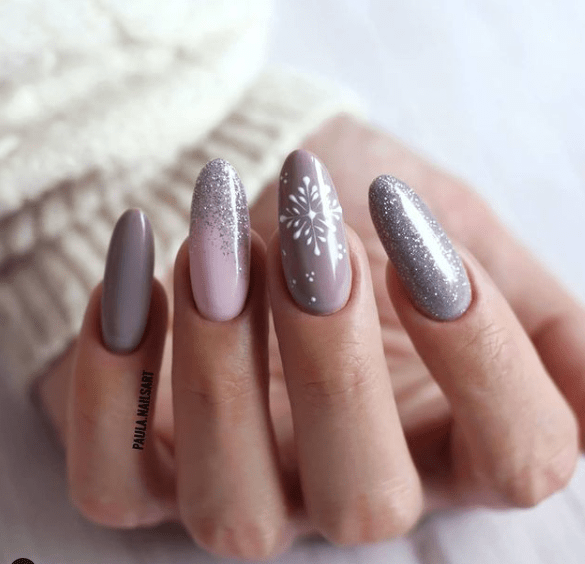 holiday nail designs with shimmer