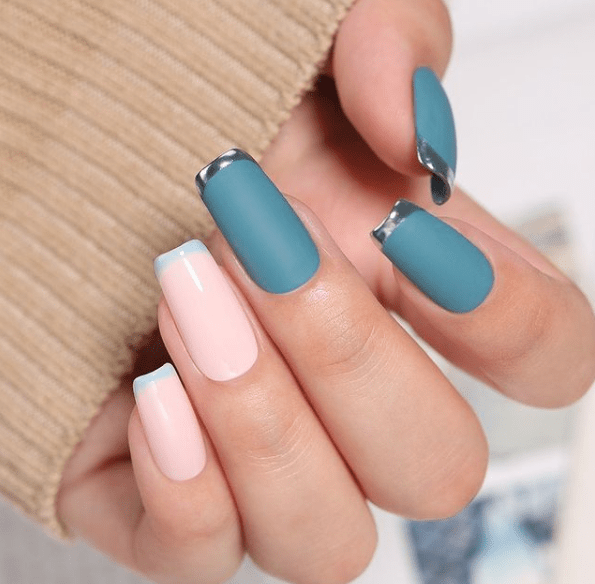 matte acrylic nail designs for winter