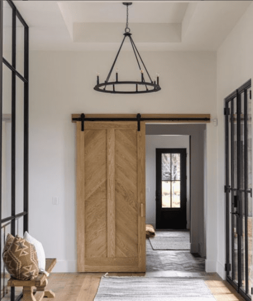 Barndoor Sliding Door Ideas. Modern Farmhouse Door Ideas. Farmhouse Decor. 505x600 