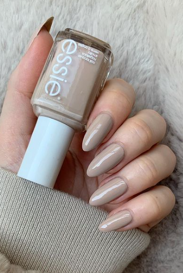 beige nude nails. essie nude nail colors. taupe neutral nail ideas. simple classic nude nails.