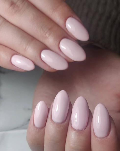 classic nude nails, soft pink nails, nude nails insp, french pink nails, almond nude nails gel