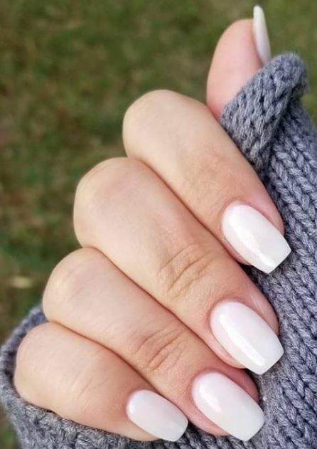 classic white nude nails, wedding nails soft white, coffin nude nails, acrylic nude nails, elegant nude nails