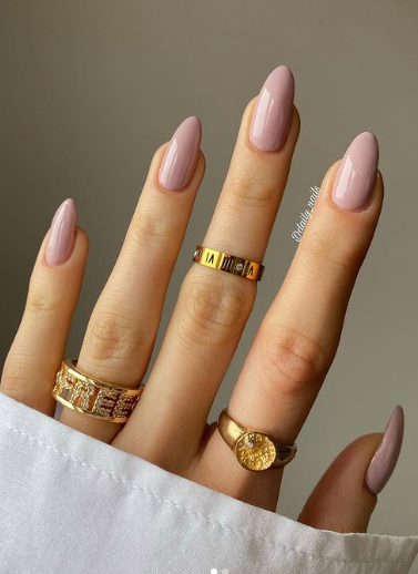 mauve pink nude nails. neutral nail ideas long. nude wedding nails pnk.