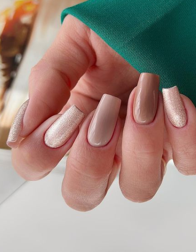 nude glitter nail design. classic nude nail ideas. wedding nails nudenude glitter nail design. classic nude nail ideas. wedding nails nude