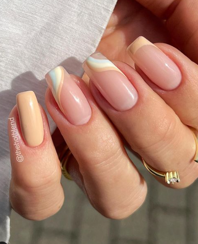 nude nail design ideas. nude nail trends. summer nude nails