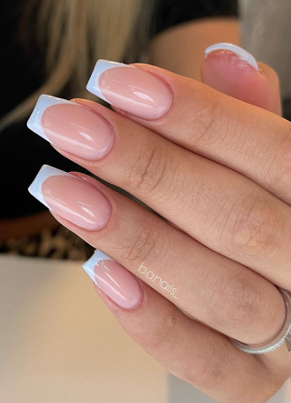 nude nails classic. french manicure ideas. nude nails wedding. simple nude nails gel.bridal nails.