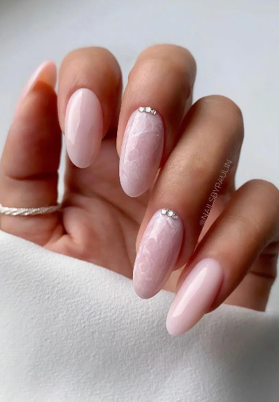 nude nails ideas. nude nails with crystals. nude nails wedding. nude nails almond acrylic. nude nails insp. pink nude nails.