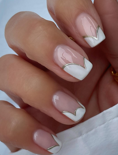 nude nails with white tips. nude pink wedding nails. nude nails gel acrylic. bridal nude nails. nude nails gold. nude nail designs. nude nail ideas.