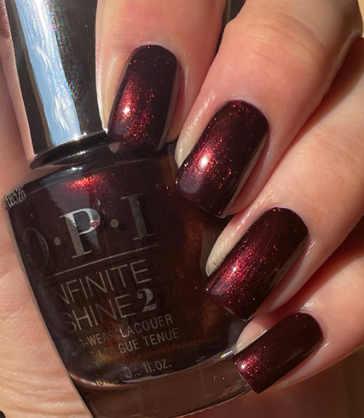 OPI Bring out the big Gems burgundy nail color. fall october nail color ideas