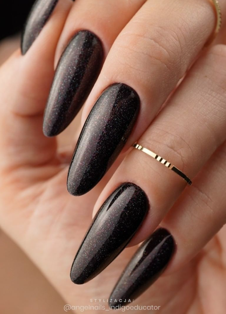 dark purple black fall nails. halloween nail ideas. acrylic coffin nails dark fall.