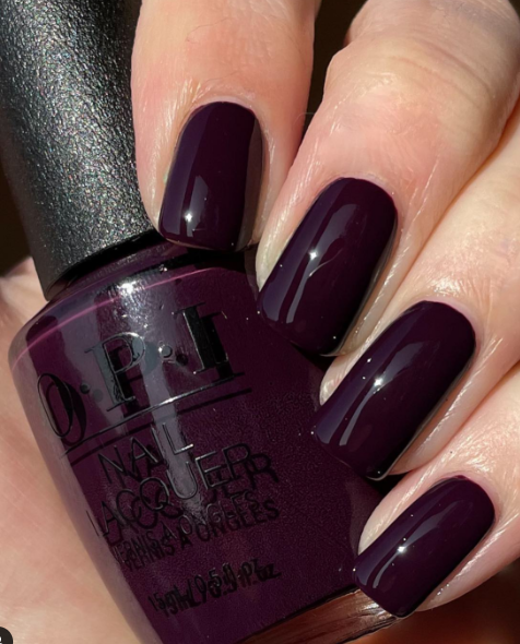 OPI 🖤 to Party.dark purple bold fall nail colors OPI. OPI autumn nail color ideas.