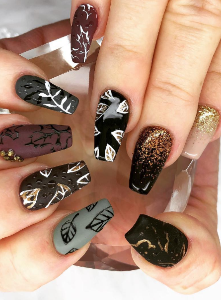 fall leaf nail art ideas. fall nail designs.fall leaf nail art ideas. fall nail designs. fall nails coffin acrylic. fall nails coffin acrylic.