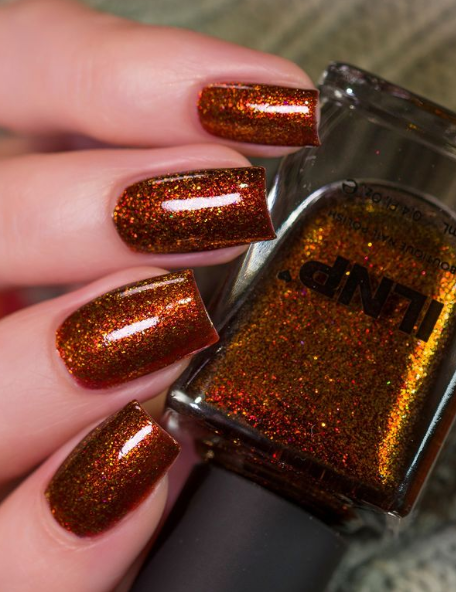 glitter fall nails ideas. orange glitter autumn nails acrylic and gel square top