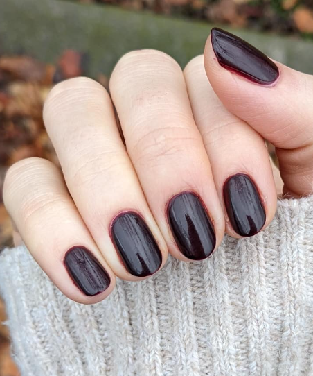opulent by orly dark purple nail polish. fall nail polish color ideas. fall nails short.