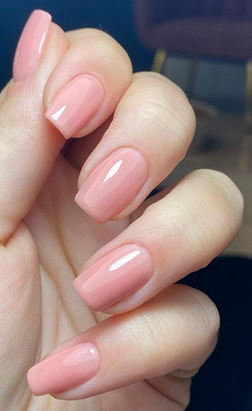 soft pink nude nails wedding. bridal nail ideas. nails for bride pink. minimal trendy nails short.