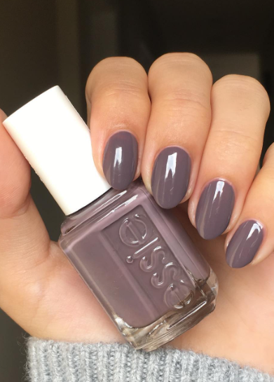 Essie Merino Cool nail polish. purple nail polish. winter nails. january nails. simple nail ideas.