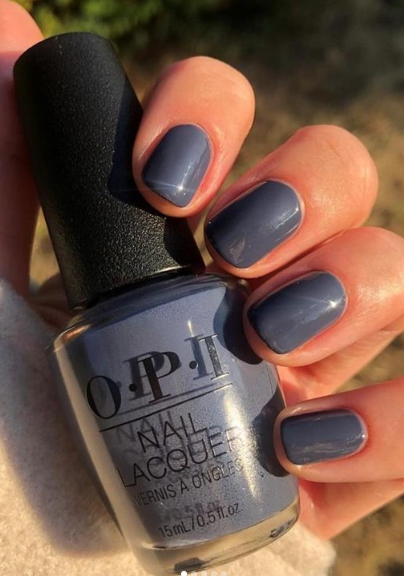 OPI Less is Norse nail polish. blue gray nails. january nails. winter nail ideas. opi nail polish colors.