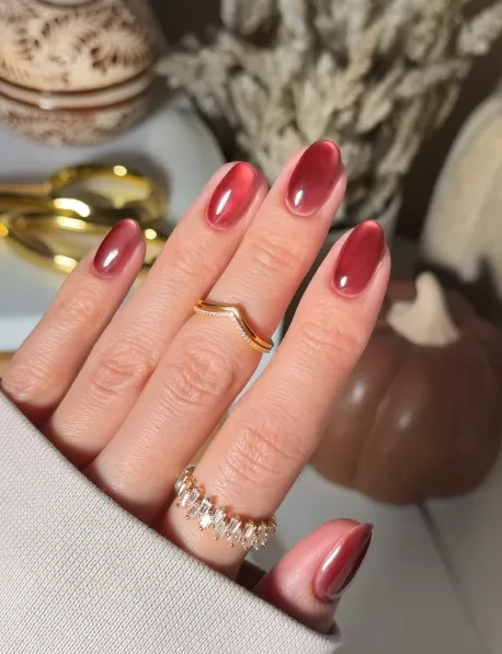 Garnet glass acrylic fall nails. Garnet glass acrylic fall nails.