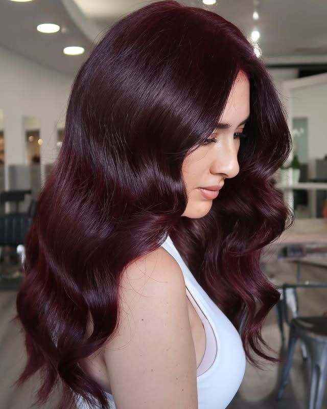 Burgundy purple fall hair color ideas for brunettes Burgundy purple fall hair color ideas for brunettes