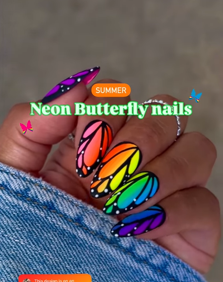 Spring Summer Butterfly Nails Spring Summer Butterfly Nails