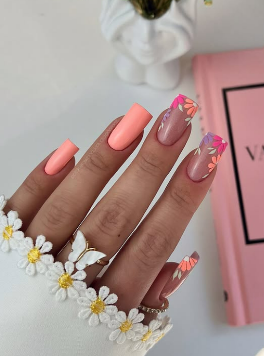 peach summer nails ideas coral nails peach summer nails ideas coral nails