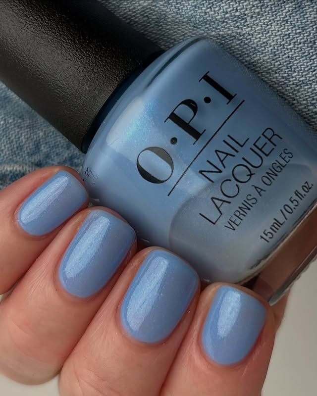 OPI fall nail colors 2025 "Happy Play-ce". Blue nail color ideas. Short nail ideas