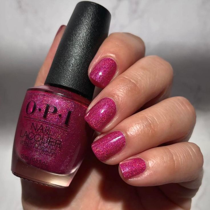 OPI fall nails. OPI Mylar Dreams pink nail polish. fall nails trends 2025