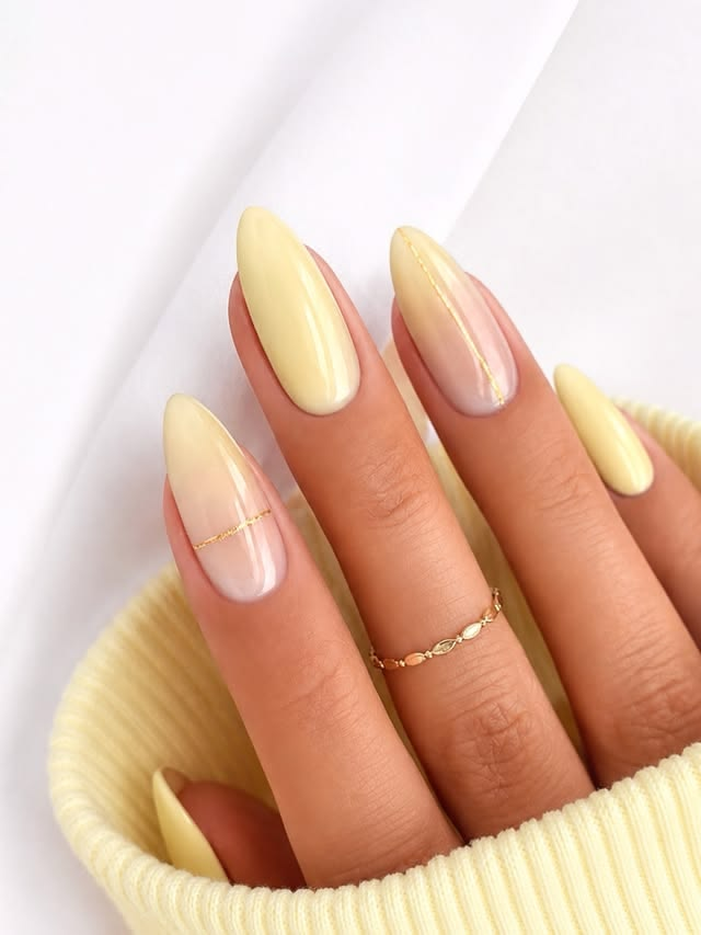 Butter yellow summer nails. Butter yellow summer nails.