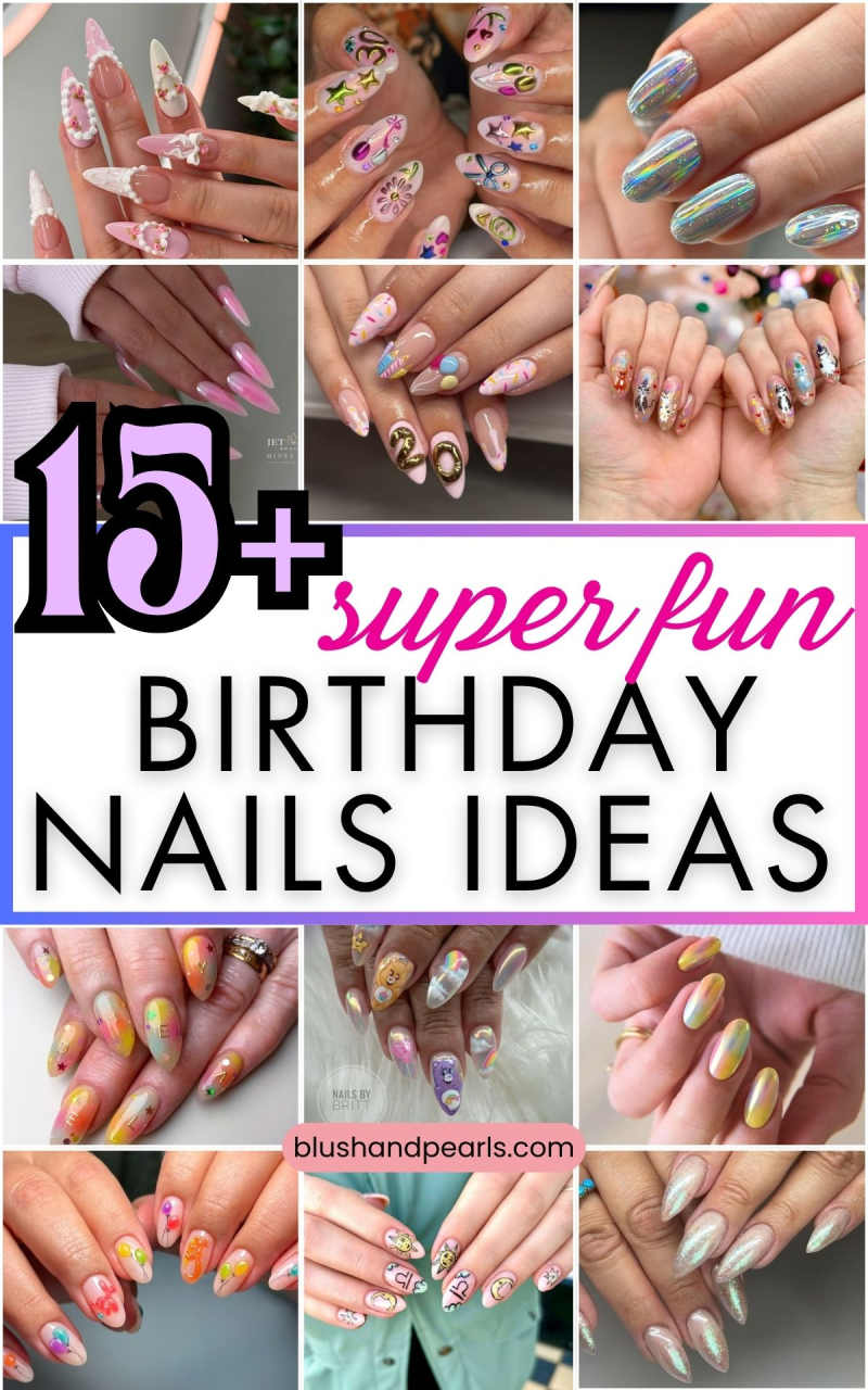 Super fun birthday nails ideas.