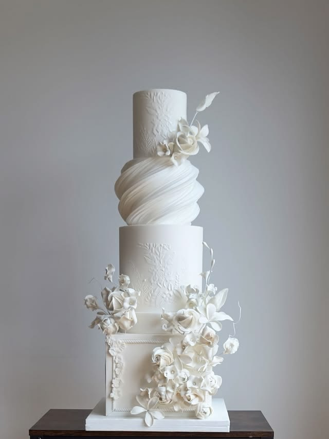 Architectural tiered wedding cakes modern Architectural tiered wedding cakes modern