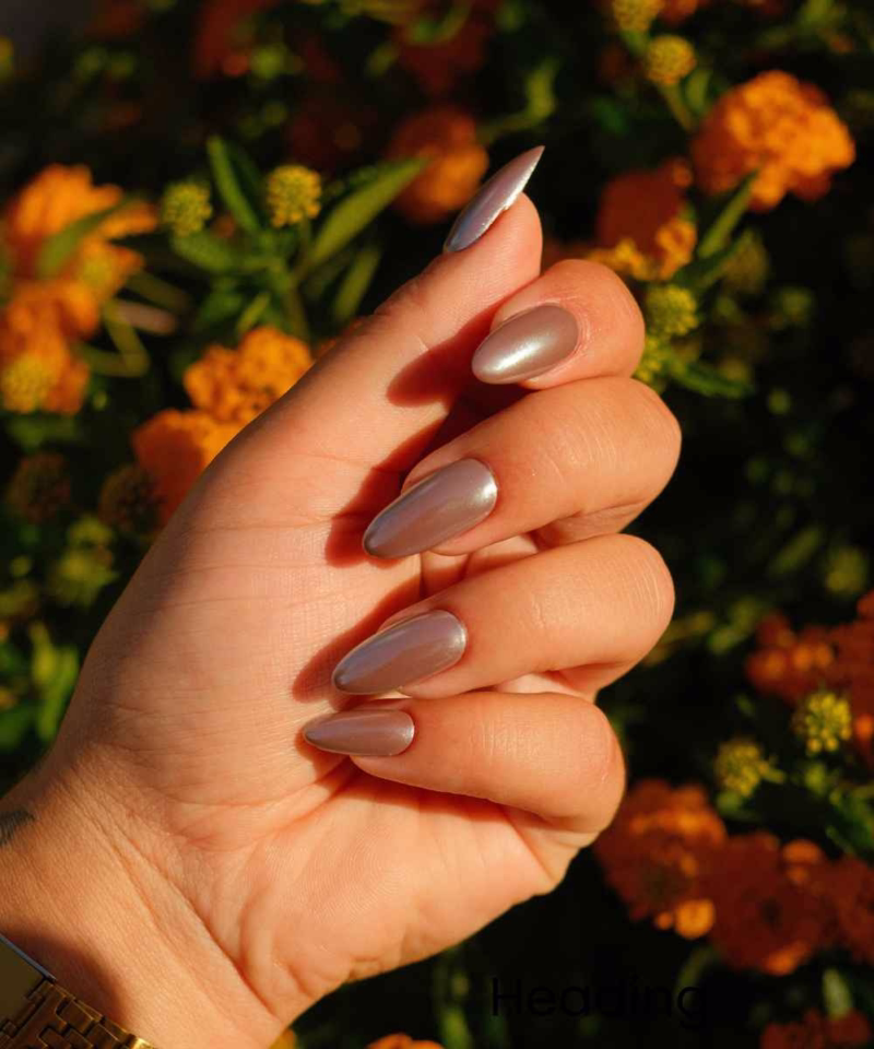 fall chrome nails