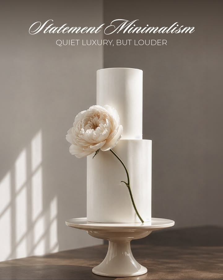 Minimalist wedding cake design for the modern bride. Minimalist wedding cake design for the modern bride.