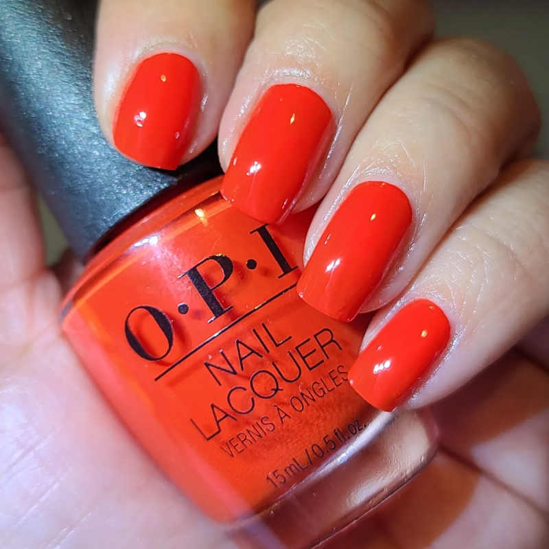 OPI "Rust & Relaxation" bold orange fall nail color